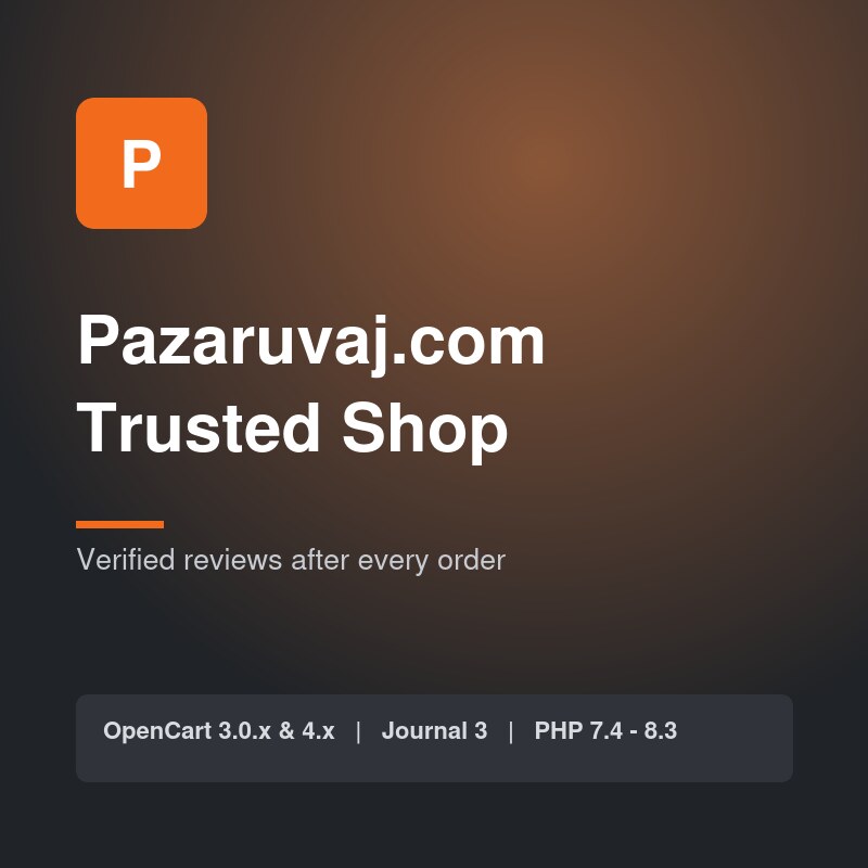 Pazaruvaj.com Trusted Shop Integration Pazaruvaj.com Trusted Shop Integration