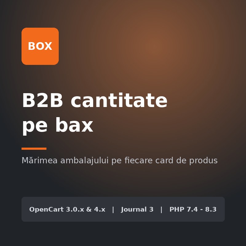 B2B cantitate pe bax
