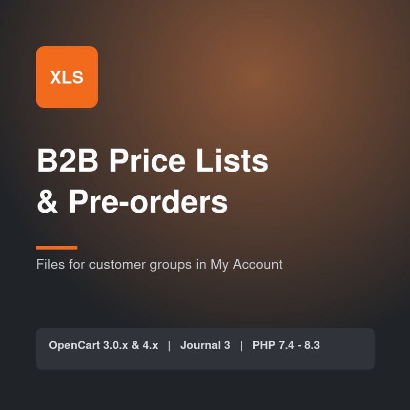 B2B Price Lists and Pre-orders B2B Price Lists and Pre-orders