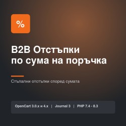B2B Отстъпки по сума на поръчка B2B Отстъпки по сума на поръчка